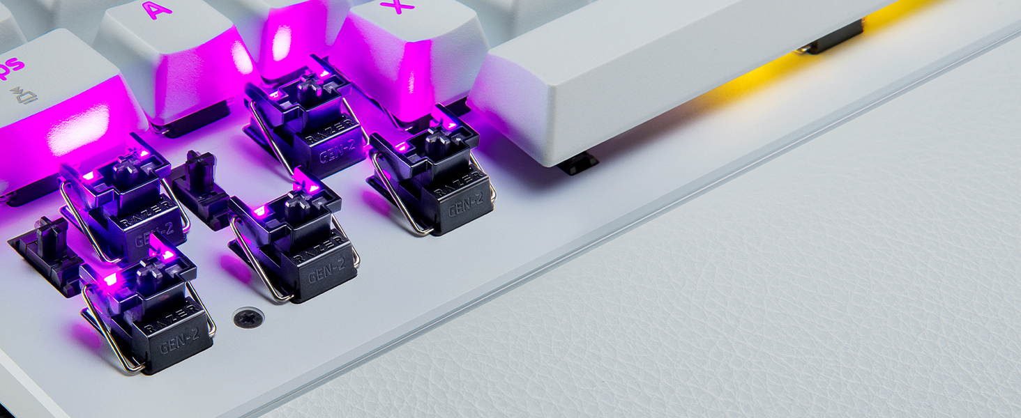 Клавіатура Razer Huntsman V3 Pro TKL Mercury: 60% механічна з оптичними перемикачами Red, Doubleshot PBT, USB-C, QWERTY US-Layout