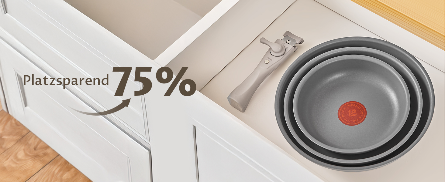 Набір сковорідок Induktion 4 шт. з термоіндикатором, антипригарне покриття, сумісний з усіма плитами, для кухні та кемпінгу