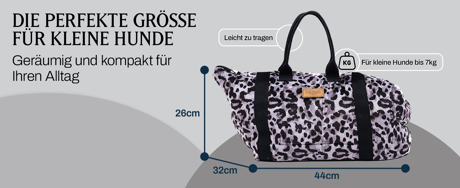 Сумка-переноска для собак Portland Lobna – 44x26x32 – для маленьких собак до 7 кг – комфортна та стильна переноска – миється та екологічна