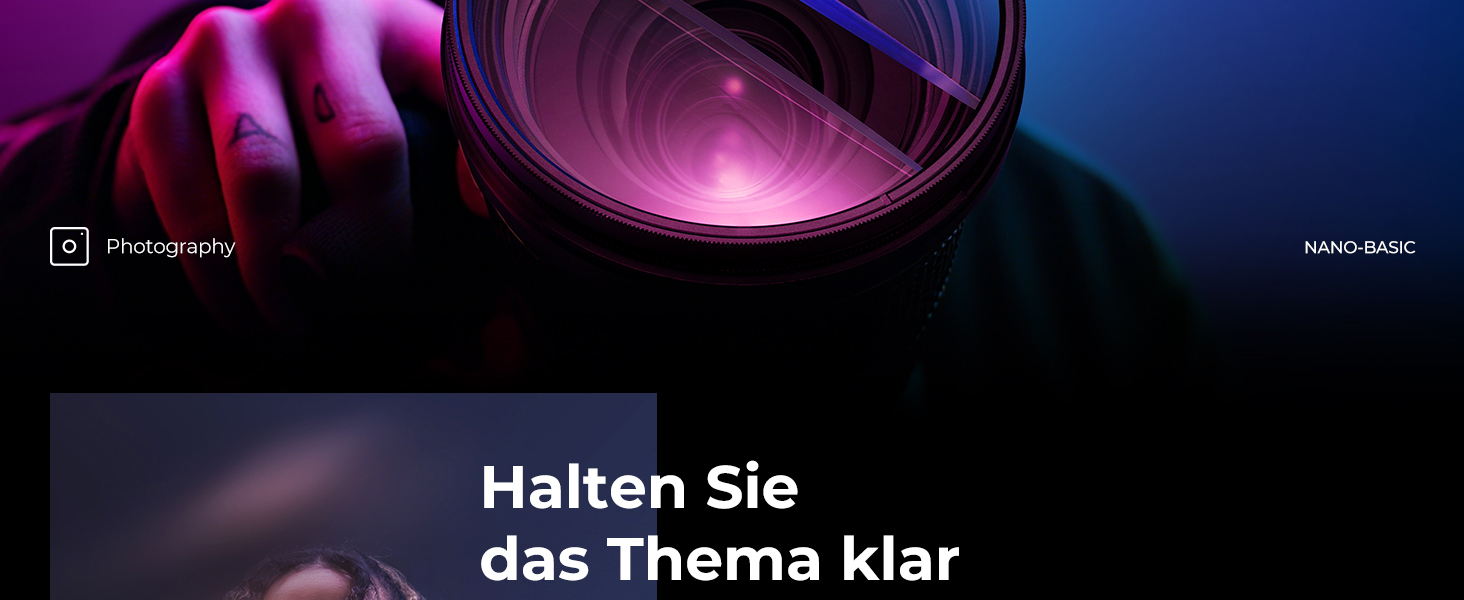 Фільтр K&F CONCEPT Split Dioptrien Prisma для створення ефекту боке та розділеного фону, 72 мм (Nano-Basic)