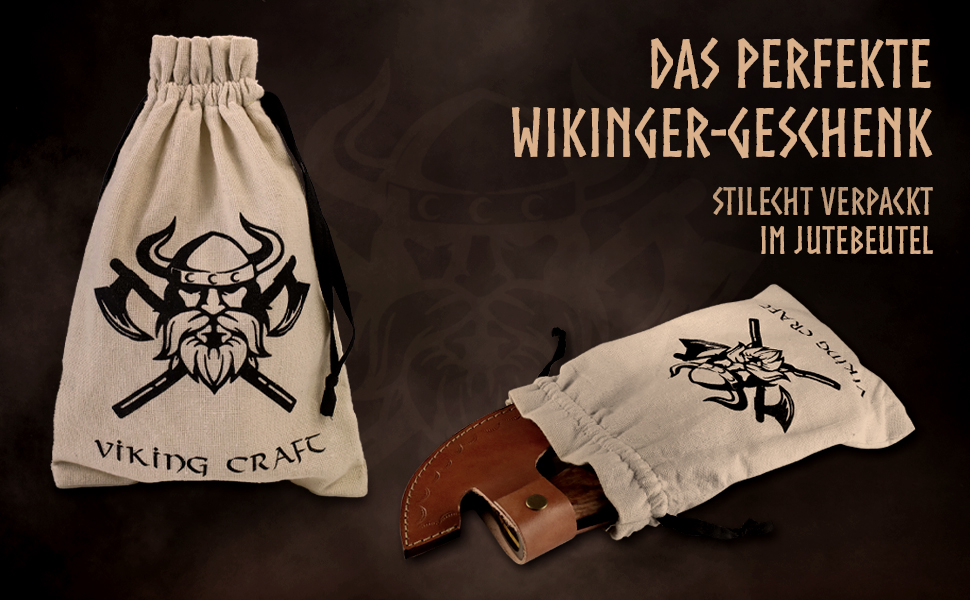 Піца-сокира Wikinger з шкіряним чохлом – Піцерізка-сокира для піци, декор у стилі вікінгів, ніж-сокира для нарізання піци