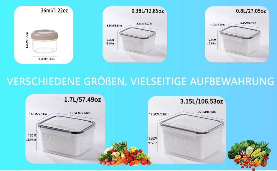 50 великих контейнерів для зберігання їжі з кришкою, герметичні | Без BPA | Стекніть | Для приготування їжі | Морозильник та мікрохвильова піч | 25 контейнерів + 25 кришок | Безпечні від протікання (24 контейнера для зберігання їжі)