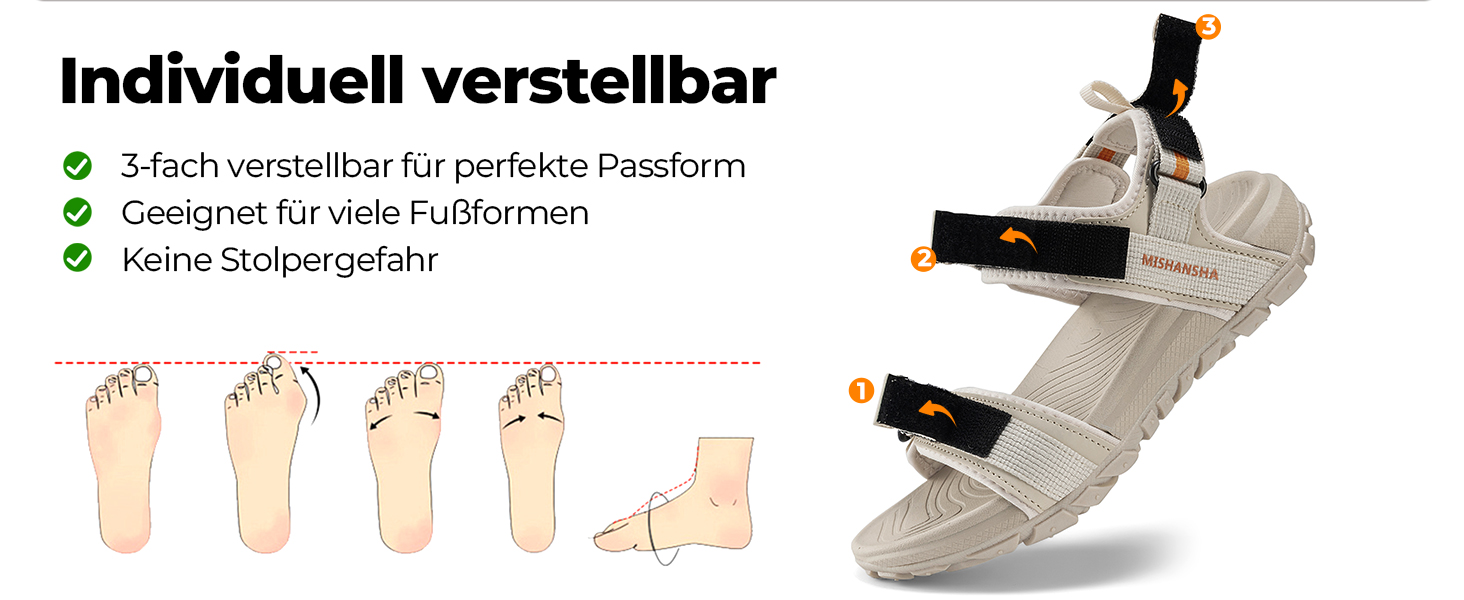 Sandalen Mishansha жіночі літні трекінгові чорні, розмір 41 EU (36-42)