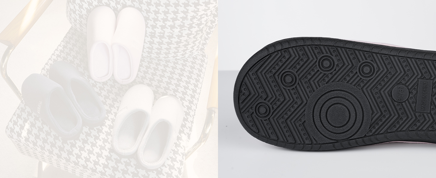 Теплі домашні тапочки Tofern для жінок та чоловіків. М'які, легкі, з піною Memory, бавовна, смугасті, неслизькі, комфортні, для осені та зими, 42/43 EU, рожеві