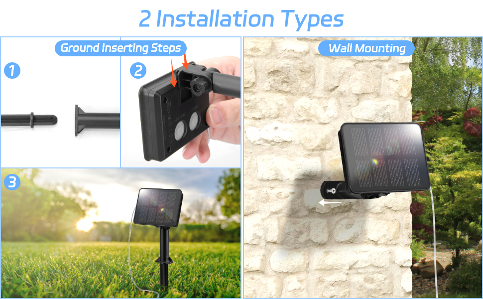 Сонячна гірлянда для зовнішнього використання, 12м, 120 LED, холодне біле світло, 8 режимів. Підходить для декору саду, двору, тераси, весіль. Вологостійка.