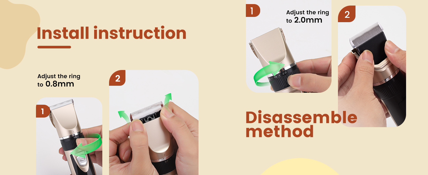 Машинка для стрижки собак 2 в 1 з тримером для лап, тиха, з LED-підсвічуванням, професійна, Type-C, для малих та великих собак і котів