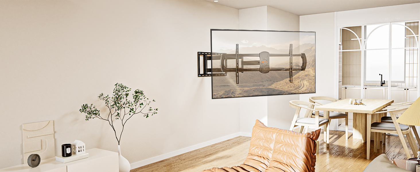 Кронштейн для телевізора ELIVED з подовженим плечем 102.7 см для 42-90 дюймів (до 68 кг), поворотний, з кутом нахилу, VESA 800x400