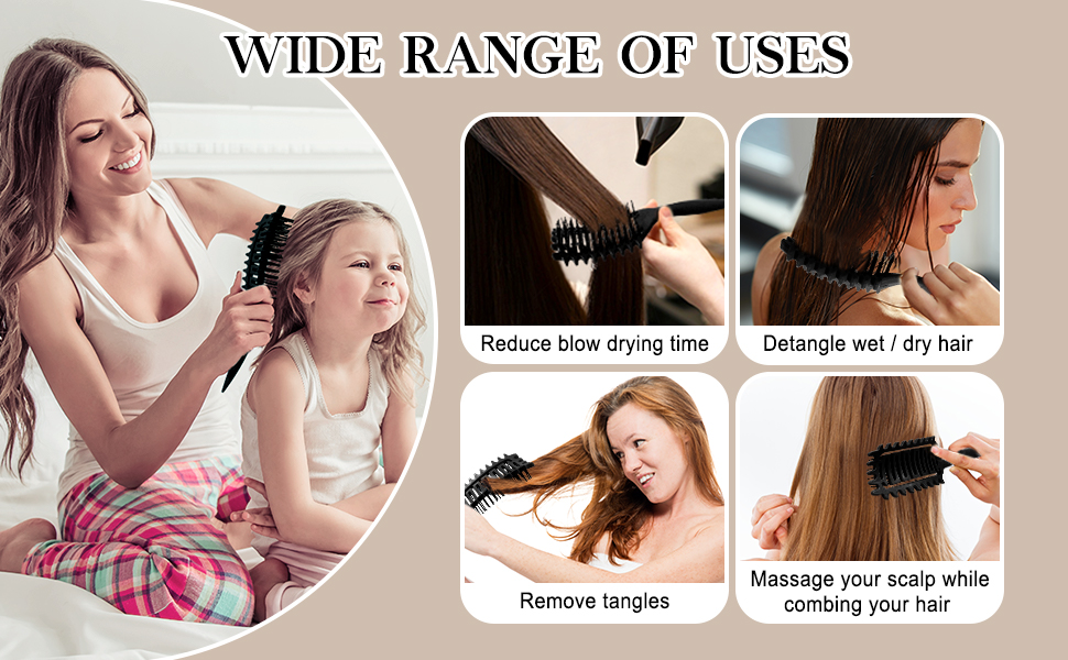 Щітка для кучерявого волосся: формування та визначення кучерів. Чорний колір