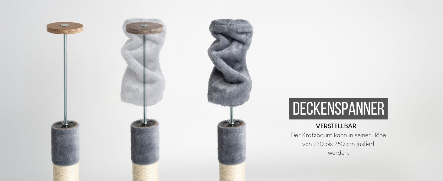 Драбина для котів Lionto XXL з сизалю та плюшу, 230-250 см. Комплектація: іграшкові м'ячики, дзвіночки, гамак, тунель, печери. Підходить для котів будь-якого розміру, сірий колір