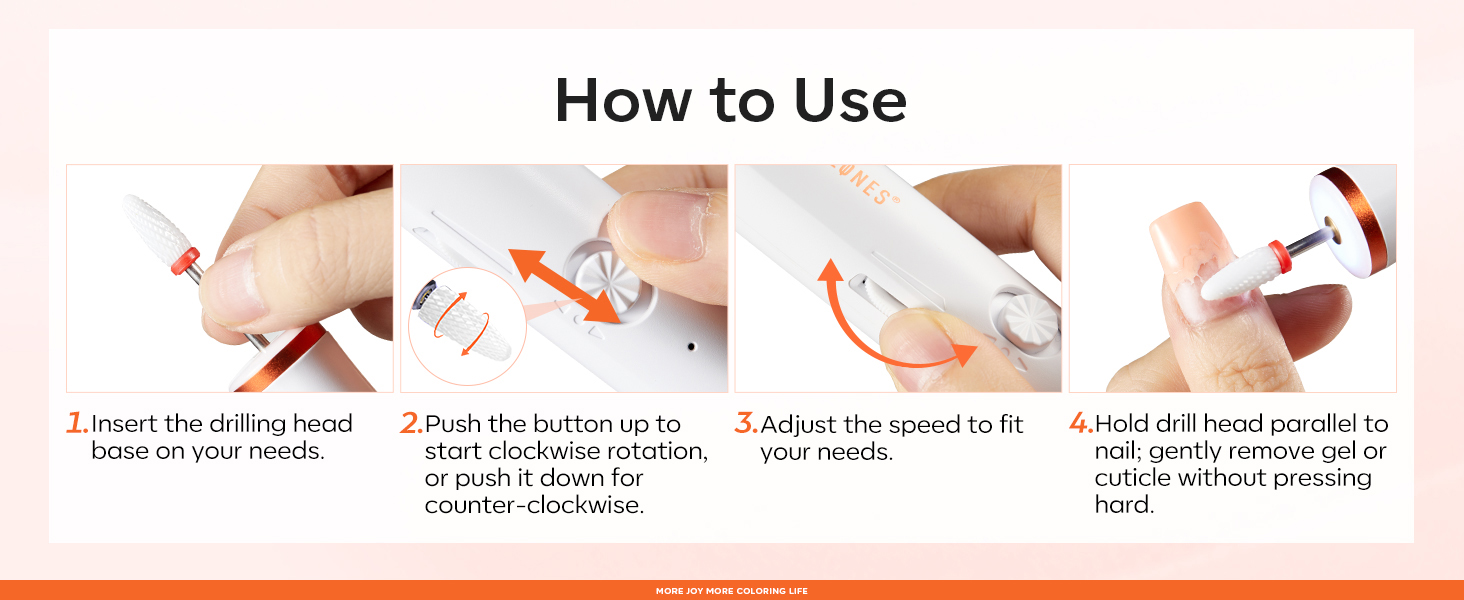 Бездротовий набір фрезер для нігтів Modelones 13 в 1: манікюр, педикюр, LED, 25000 об/хв