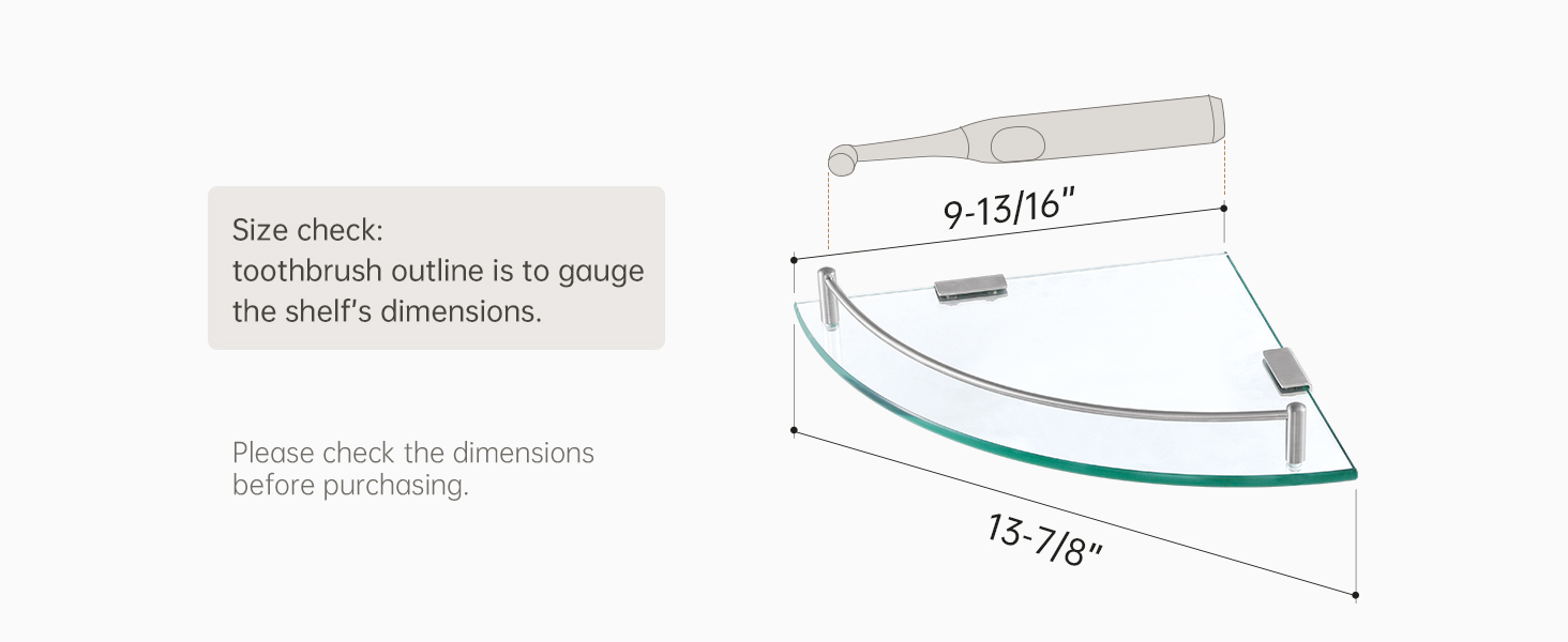 Скляна поличка для душу KES - 2 шт. з нержавіючої сталі (SUS304) для ванної кімнати