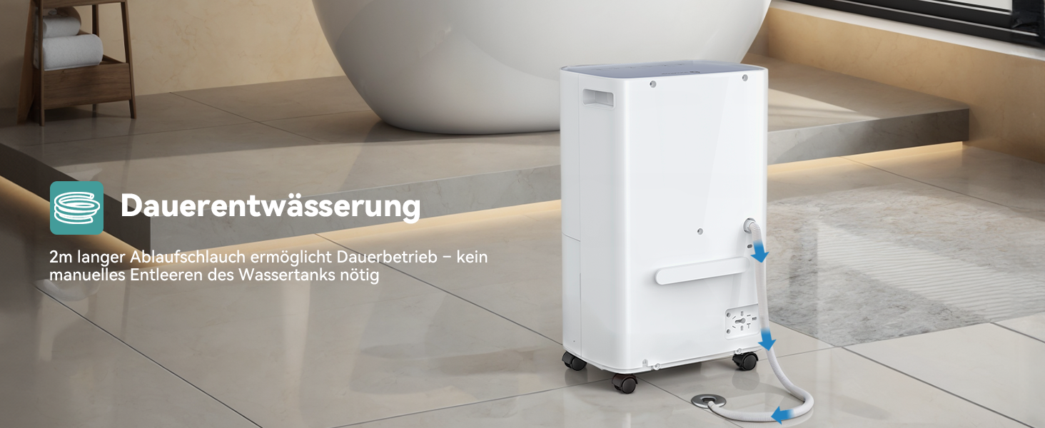 Електричний осушувач повітря Leenon 16L - тихий осушувач для підвалу, квартири, ванної кімнати, сушіння білизни, з таймером, авто-restart, 35м²