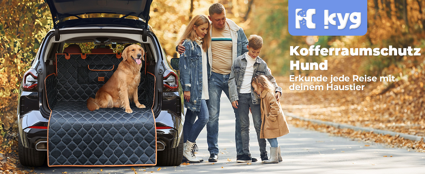 Захисна ковдра для собак у багажник авто KYG, 185x105 см, водовідштовхувальна, з захистом бокових панелей та краю, універсальна
