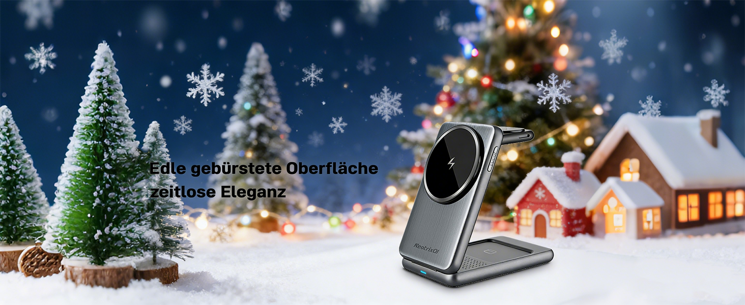 Зарядний пристрій 3-в-1 MagSafe для Samsung Galaxy S25 Ultra/S24 та Galaxy Watch Ultra/8/7/6 (Чорний)