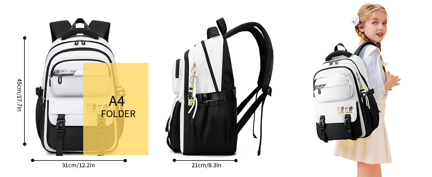 Шкільний рюкзак IvyH для дівчаток та хлопчиків, 15.6