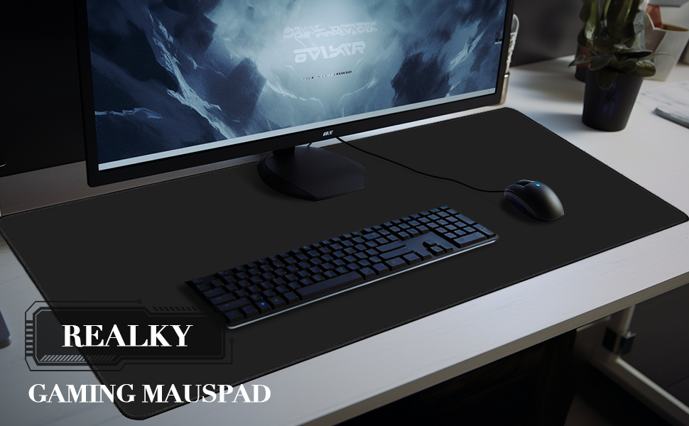 Килимок для миші ігровий RGB 800x300mm XXL, великий, з підсвічуванням 14 режимів, 7 LED кольорів, вологостійкий, антиковзкий, для комп'ютера PC, професійний, чорний