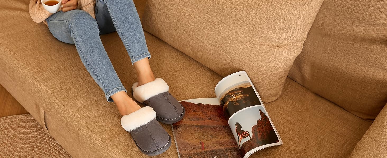 Чоловічі та жіночі домашні тапочки зимові теплі з штучного хутра, м'які, плоскі, плюшеві, з антиковзким покриттям для дому та вулиці - преміум якість, 38.5/40 EU, світло-коричневі