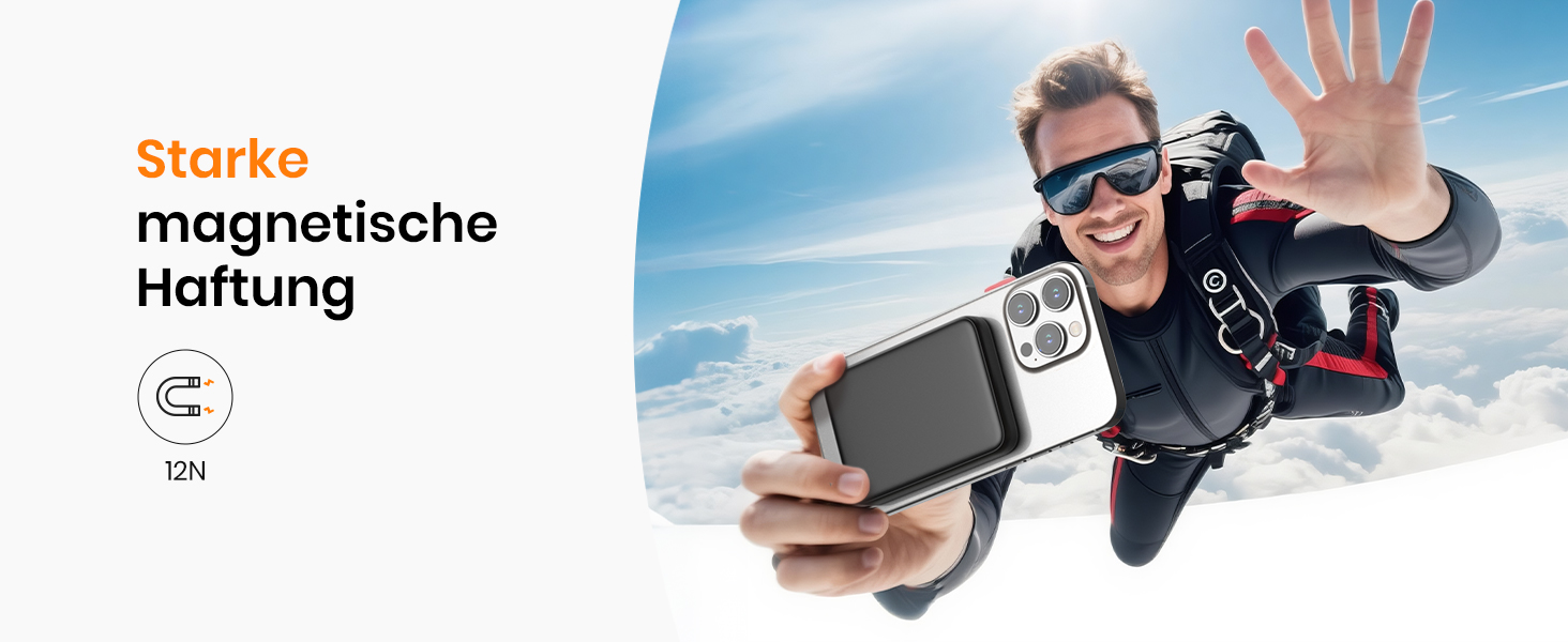 Power Bank A ADDTOP 10000mAh з бездротовою зарядкою та PD 20W - чорний