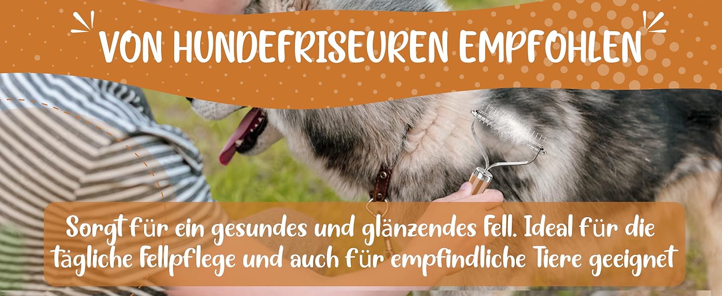 Щітка для підшерстка собак та котів, бамбукова, M-L | TESTURTEIL SEHR GUT