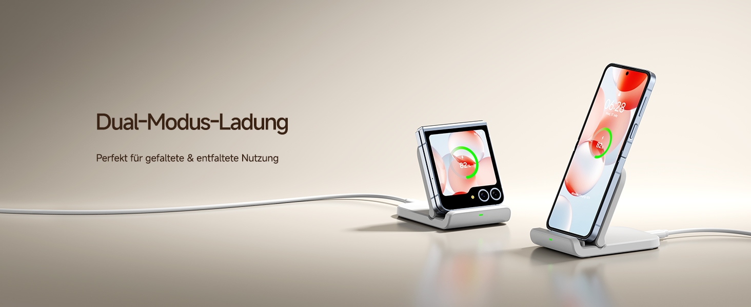 Бездротова зарядка SwanScout для Samsung Galaxy Z Flip 7/7 FE, 6/5/4/3 та Moto Razr 60/50/40 (Ultra), SwanScout 501S (біла)