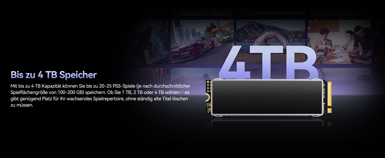 SSD Orico IG740PRO 4TB PCIe 4.0 NVMe M.2 - Швидкість до 7100 МБ/с, 3D NAND TLC, з радіатором для ПК, ноутбука та PS5