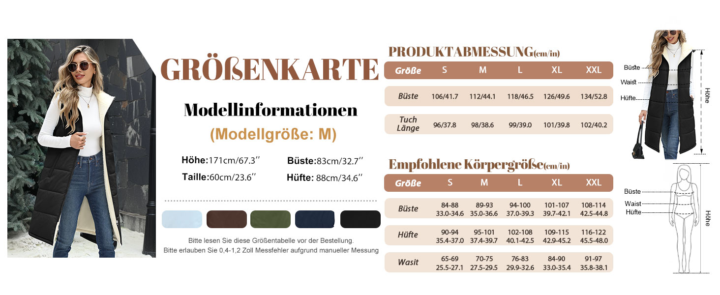 Жіноча довга жилетка Vancavoo з капюшоном на осінь/зиму: степкова, без рукавів, з флісовою підкладкою, тепла, чорна, розмір L