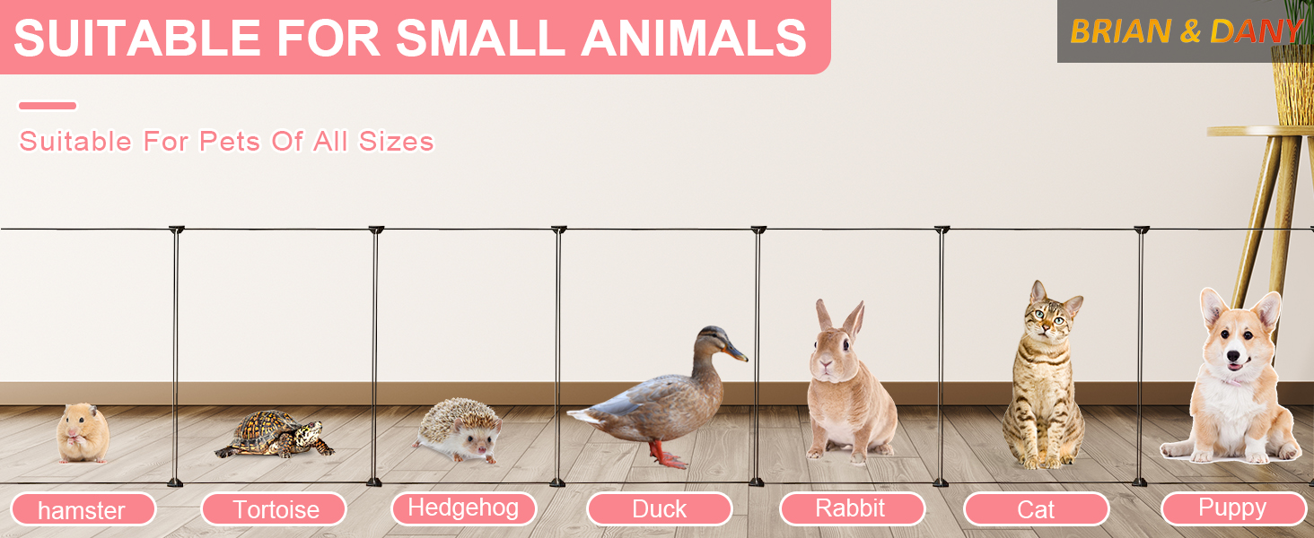 Клітка-загон для дрібних тварин Brian & Dany, 12 панелей, 180x90x75 см