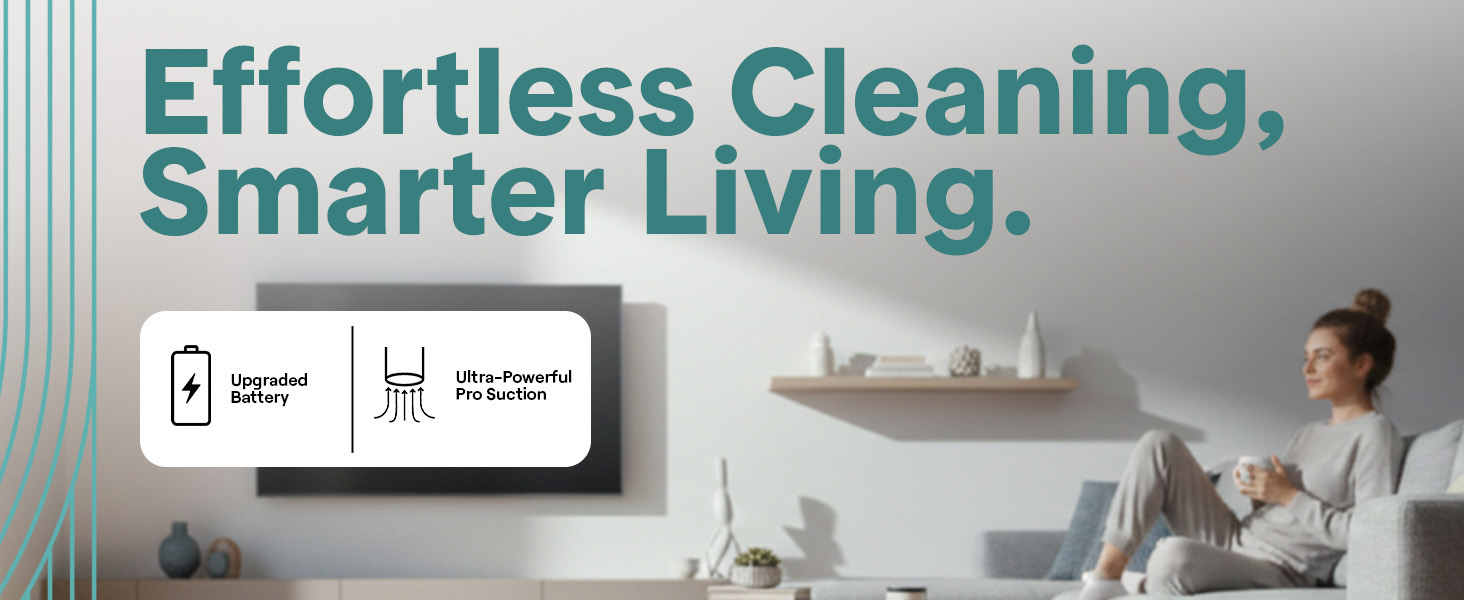 Робот-пилосос SereneLife 3-в-1 з функцією миття підлоги, з керуванням через додаток, для збору шерсті тварин та прибирання килимів (3000Pa, чорний)