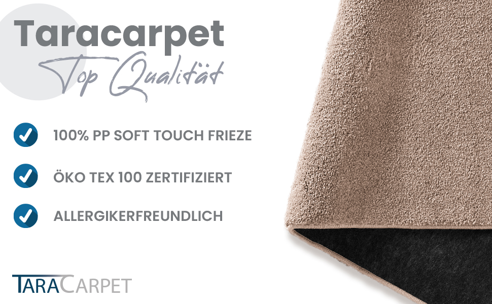 Килимок для ванної Taracarpet Fiona, антиковзаючий, пральний, 50x80 см, кремовий