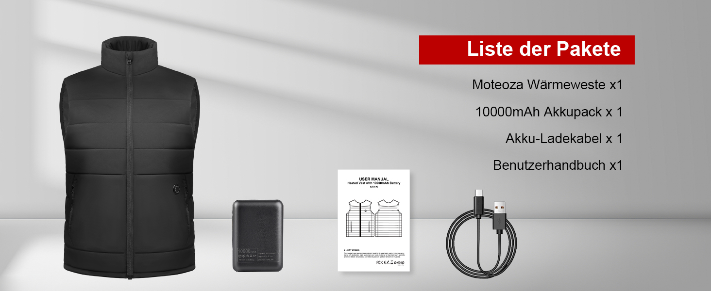 Обогревна жилетка з акумулятором 10000mAh, чоловіча/жіноча, 3 температурні режими, електрична, для катання на конях, лижах, мотоциклі, XXL, чорна