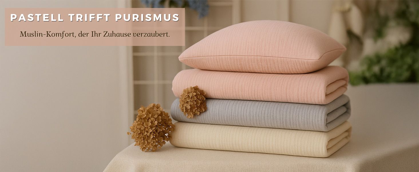 Бетлічна постільна білизна для дитячого ліжечка з мусліну, 100x135 см - комплект з подушкою 40x60 см та ковдрою 100 x 135 см, бавовна, сертифікат Oeko-Tex, сірий колір