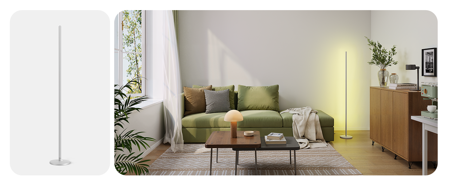 Govee LED-лампа настільна RGBIC, Wi-Fi, диммування, сумісна з Alexa та Google Assistant, 16 млн кольорів, 58 режимів, музичний режим, DIY для ігор та спальні (Золотий, 1 шт.)