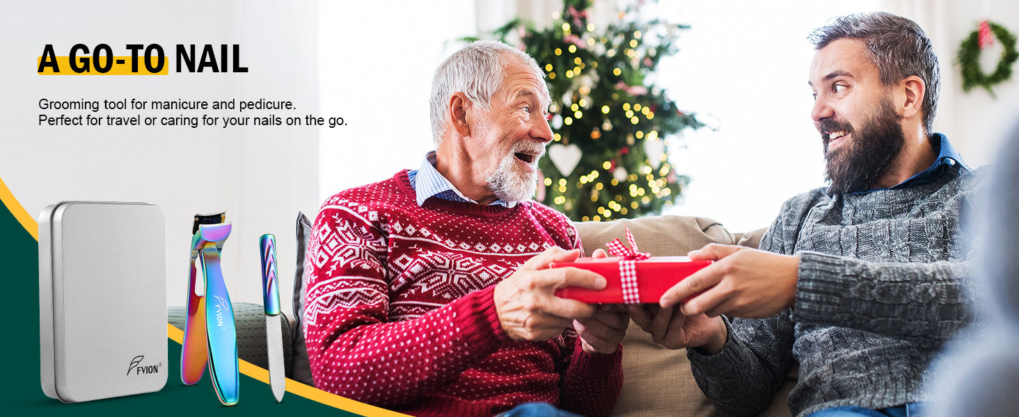 Кусачки для нігтів FVION для товстих нігтів, прецизійні кусачки для нігтів для чоловіків та жінок (чорний)