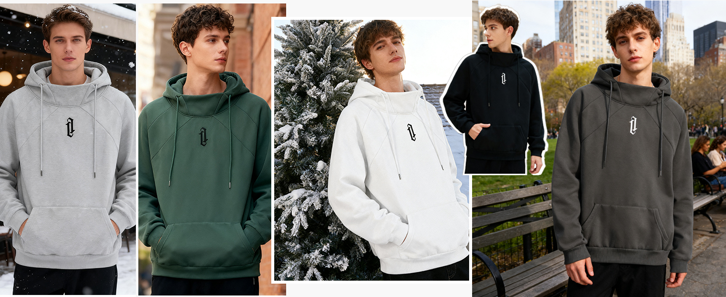 Чоловіча толстовка з капюшоном RUIZEHONG з блискавкою, блоковий колір, з кишенями, повсякденна, біло-чорна, розмір XL