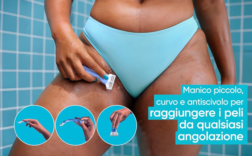 Жіноча бритва Gillette Venus для зони бікіні з 5 смінними лезами, захисна бритва для чутливої шкіри (Venus 2up)