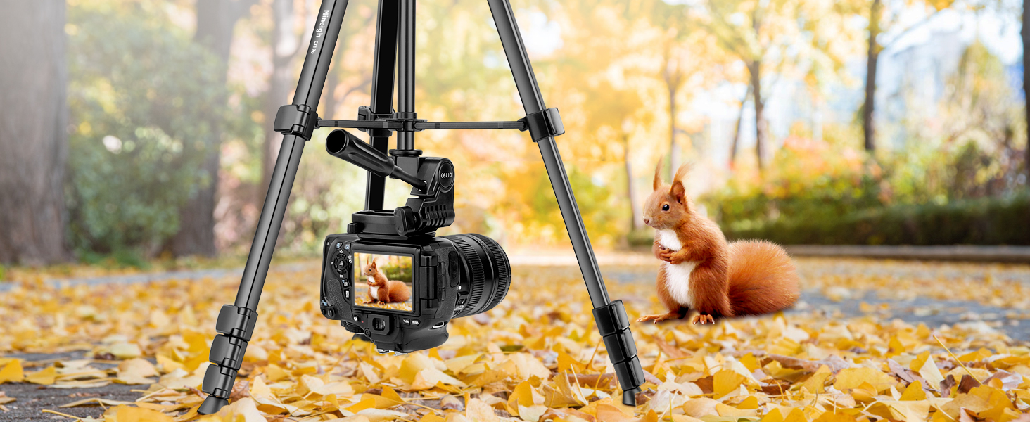 Штатив для камери та смартфона Nineigh, 190 см, з пусковим гачком, легкий алюмінієвий, з трьохсторонньою головкою, для iPhone/Samsung/Huawei/DSLR