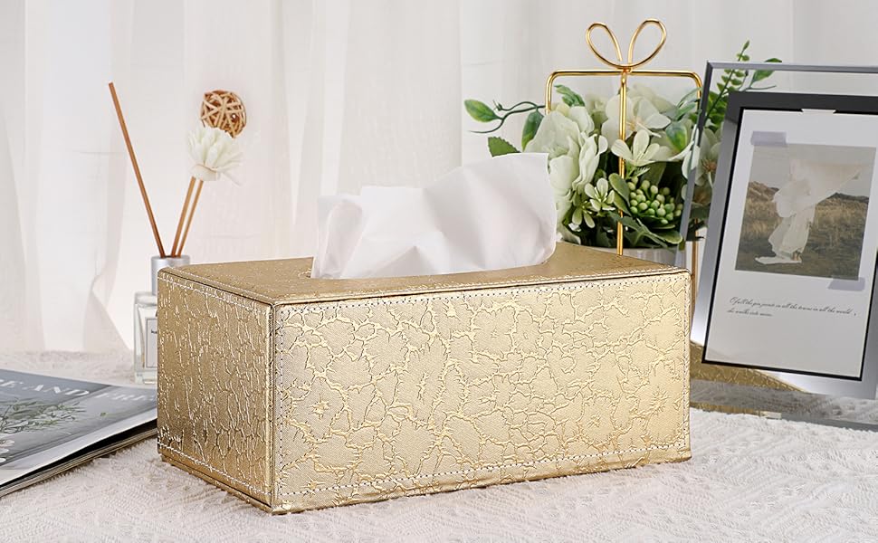 Стильна скринька для серветок прямокутної форми з штучної шкіри, 25x14x11 см. Декорована золотим блискавкою. Підходить для вітальні, спальні, авто, офісу, готелю.
