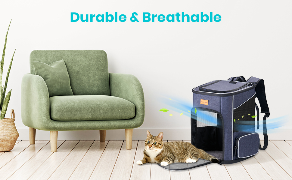 Рюкзак-переноска для котів та маленьких собак Morpilot, 7 кг, Denim Blue, 32x28x42 см