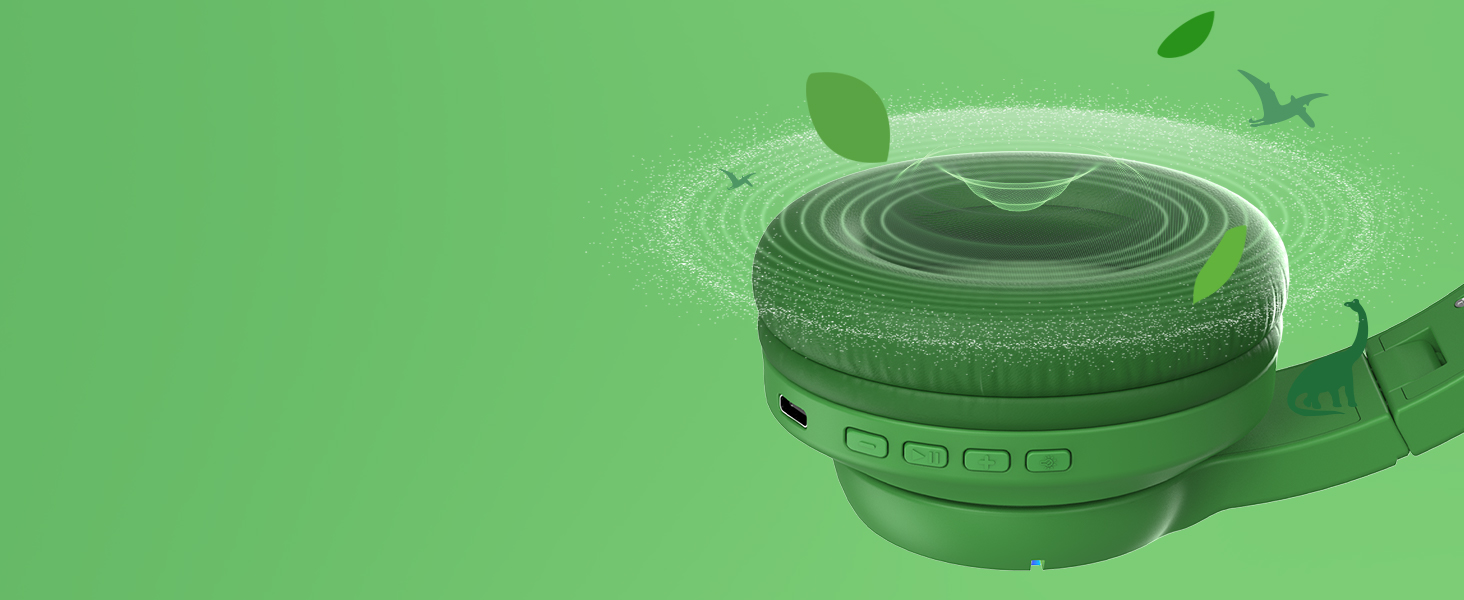 iClever Бездротові навушники для дітей з LED-підсвічуванням, Over-Ear, Bluetooth 5.2, мікрофон, BTH12 (Хвилинка)