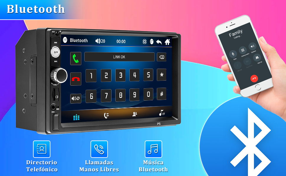 Автомагнітола CAMECHO 2 DIN 7