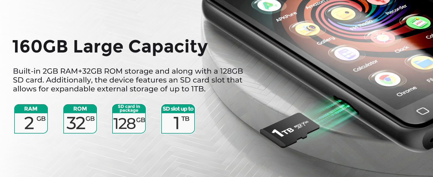 MP3 плеєр Innoasis з Bluetooth та WiFi, 4