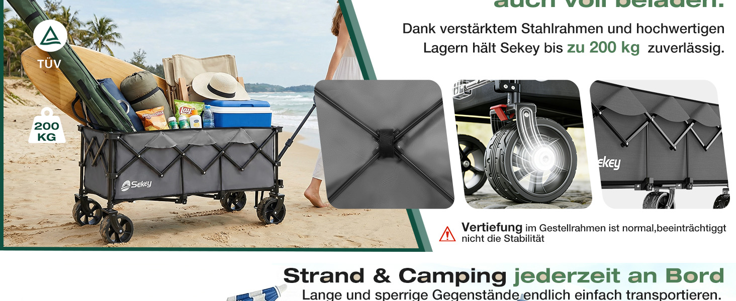 Бомбовоз Sekey XXXL, 300л, 200кг, для великих сімей, складний, антрацит