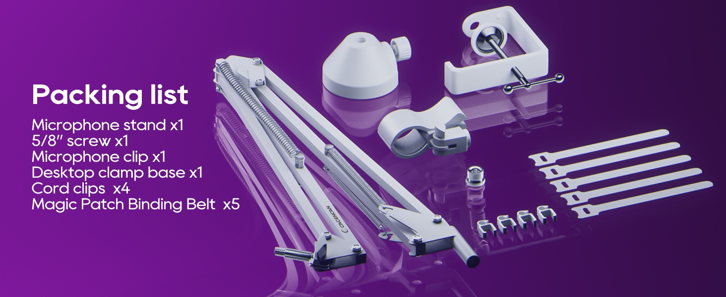 Кріплення для мікрофона на настільний стіл, 40 см, для HyperX QuadCast, Blue Yeti, 360° оберт, з адаптером 3/8' - 5/8'