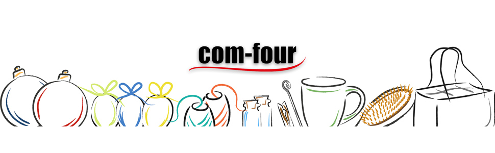 Набір стилінг-щіток Com-Four® (4 шт.) з м'якою ручкою: універсальна, кругла, скелетна, Sassoon