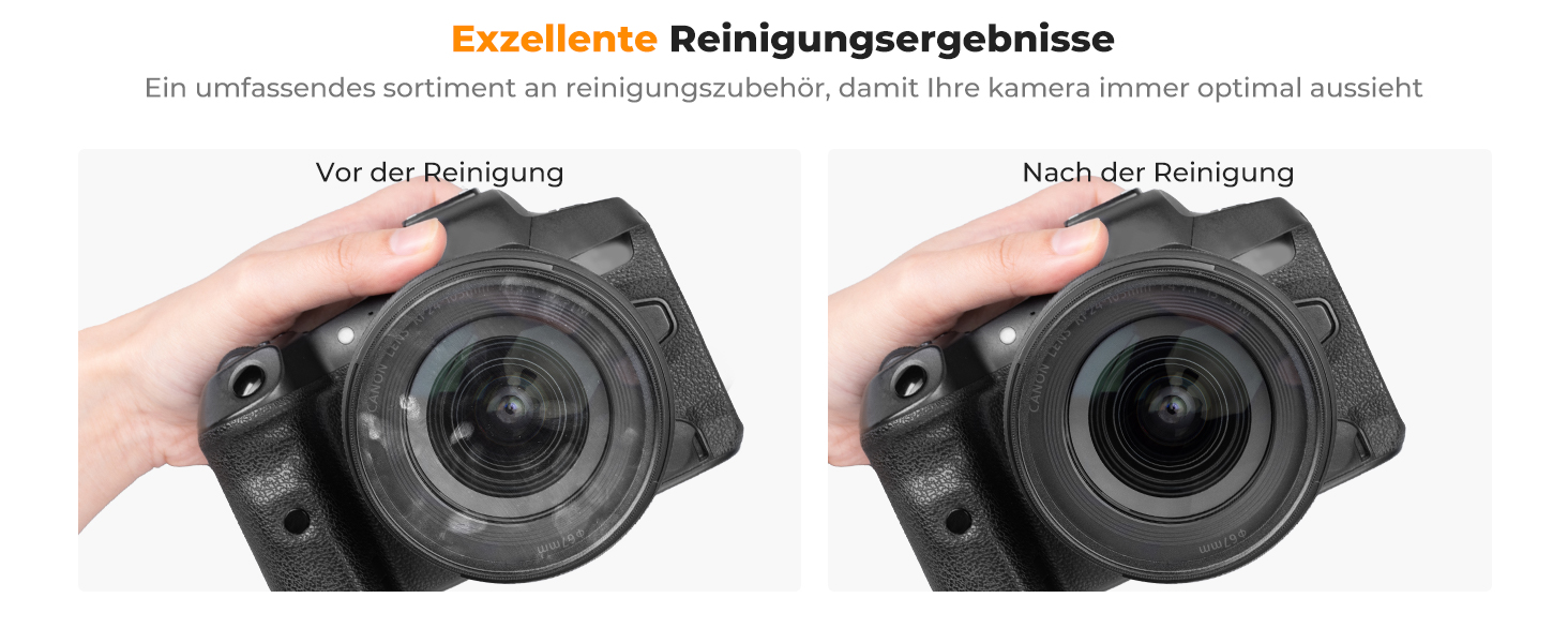 Набір для чищення об'єктивів K&F Concept 15-в-1 (з рідиною) - для фотографів