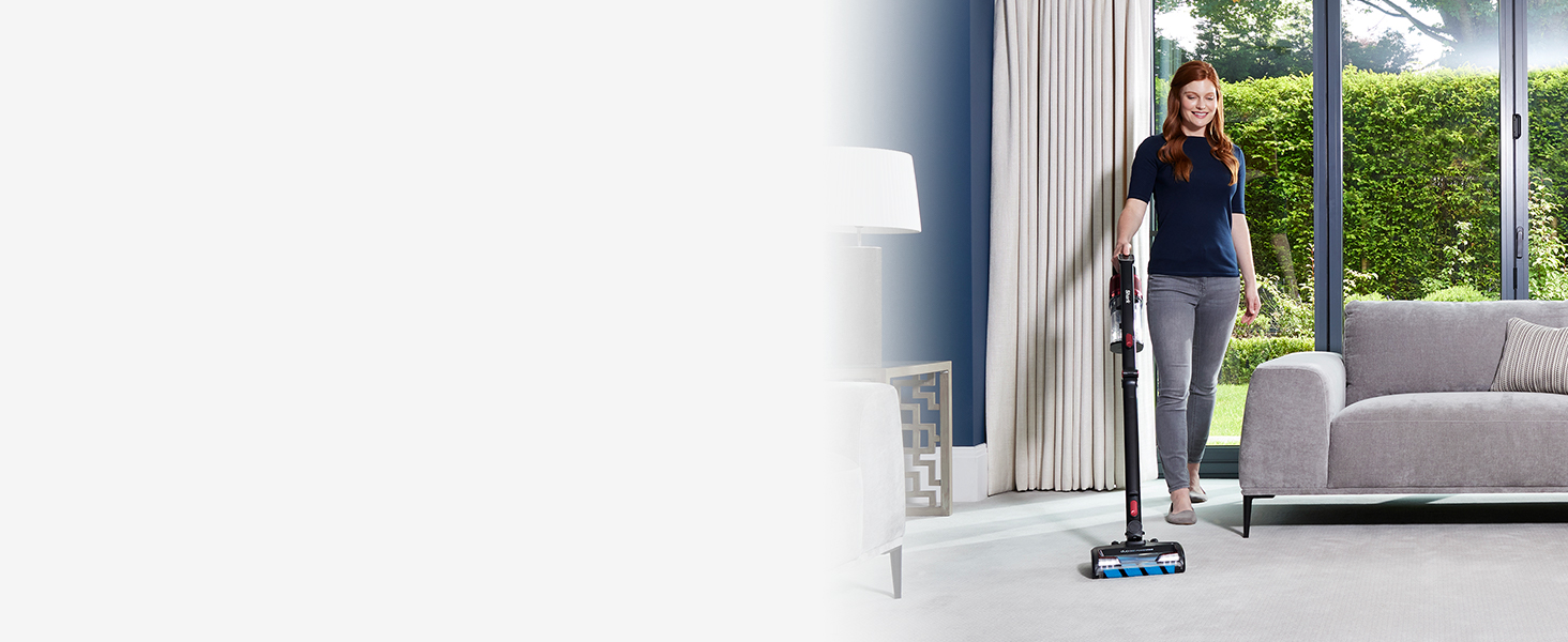 Бездротовий пилосос Shark IZ300EUT: акумулятор 60 хв, DuoClean, насадка для тварин, антизаплутування волосся, 20 см щілинна насадка, чорно-червоний