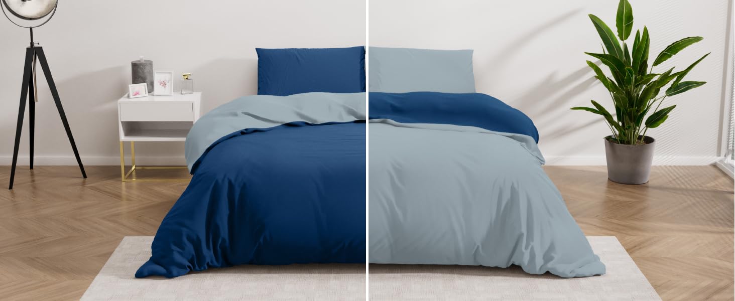 Комплект постільної білизни Dreamzie 240x220 см з 2 наволочками 80x80 см, чорний/темно-сірий. 100% мікрофібра, сертифікат Oeko TEX.