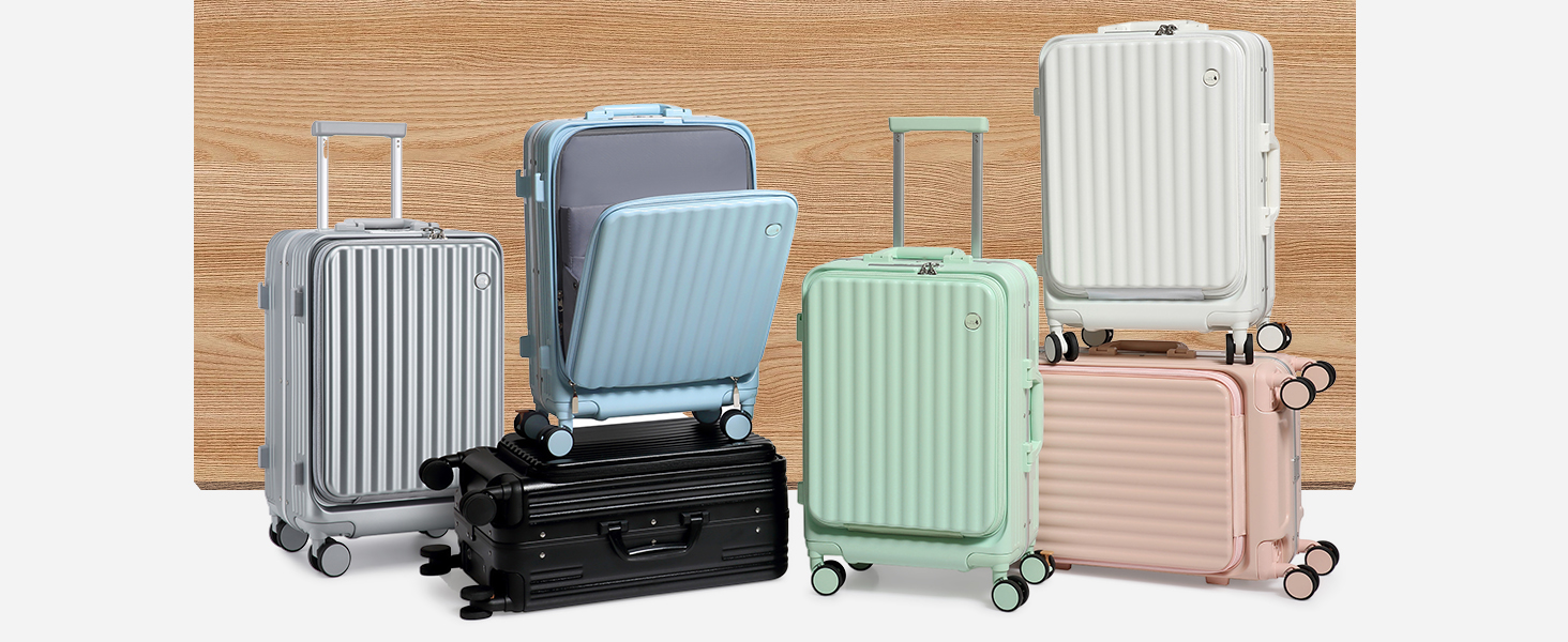 Набір валіз Sea Choice Hartschalen 2 шт. (Trolley, 55/78 см) з TSA замком та тримачем для напоїв, зелений