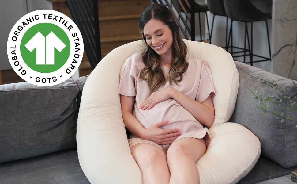 Подушка для вагітних PharMeDoc, бежева