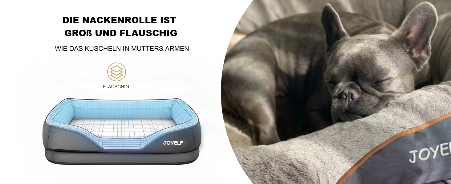 Ортопедичне ліжко для собак Joyelf з піною з пам'яті, 68x50x15 см, знімний чохол, іграшка в подарунок